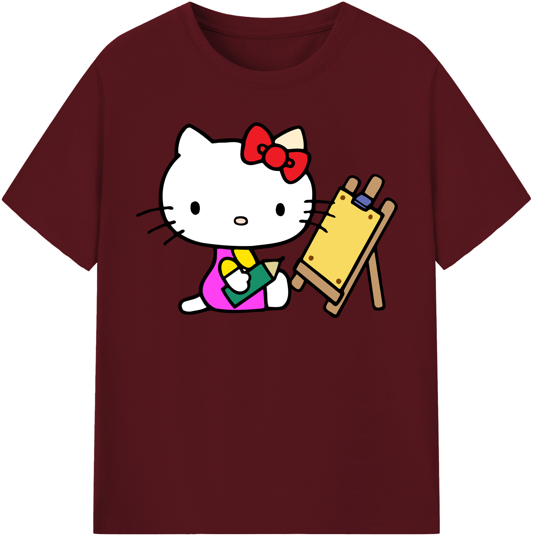（画像用） Hello Kitty ハローキティ 綿100％半袖Tシャツ（フロントプリント）